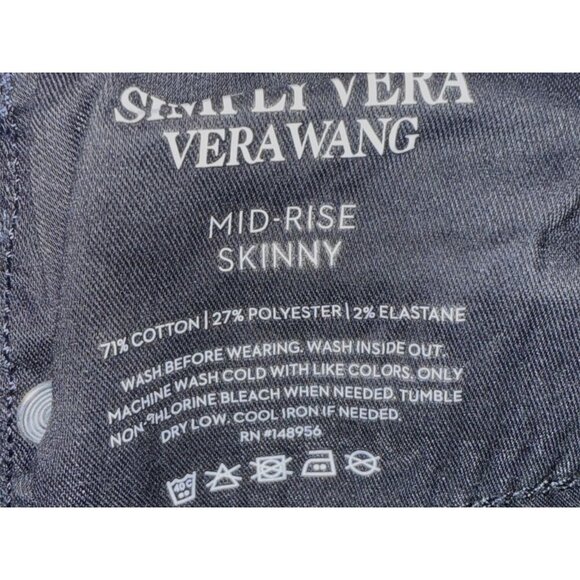 Simply Vera Wang Womens Mid Rise Power Stretch Skinny Jeans Sz 10 New - Picture 5 of 7